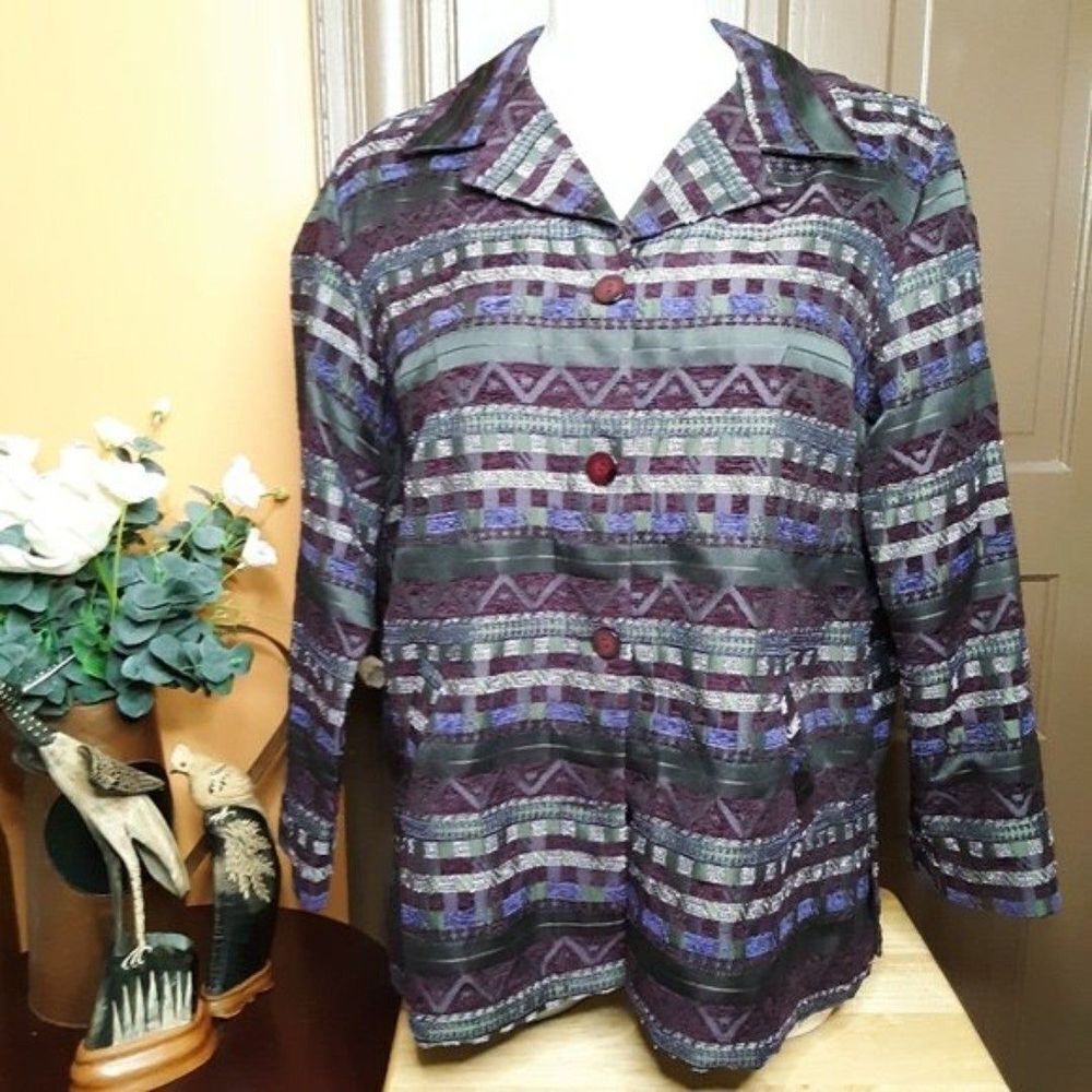 Sag Harbor Women Button Down Blazer Plus size 20W
